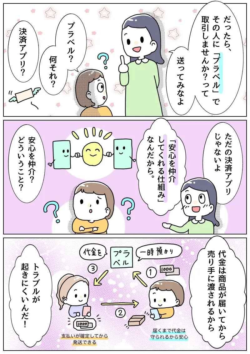 プラベル使い方マンガ 限定アクスタ購入編 2ページ目